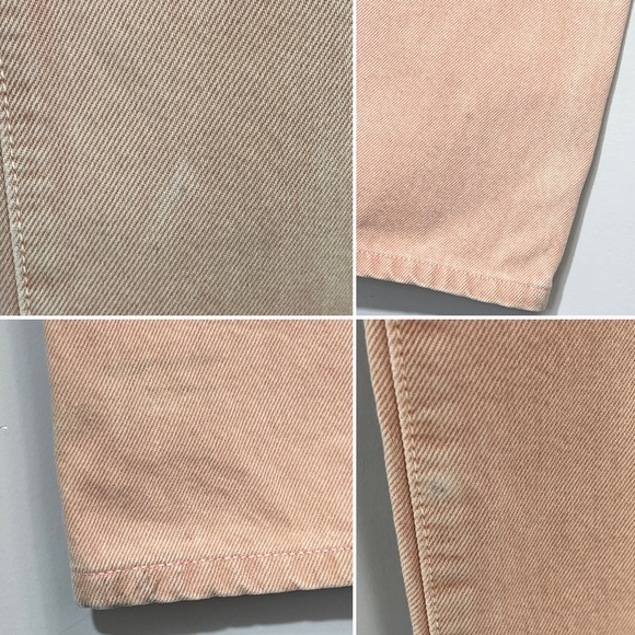 SLVRLAKE Grace High Rise Ankle Jeans Size 24 Dusty Pink Coral Wide Leg USA Made - Picture 13 of 16